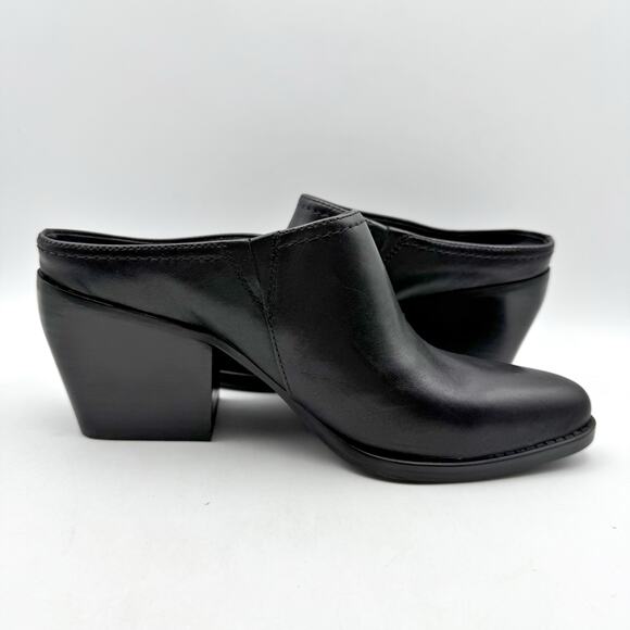 Naturalizer Womens Fairmont Mules US 8.5 Wide EU 39 Black Leather Slip On NWOB - Picture 4 of 12